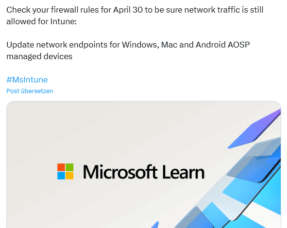 Netzwerk intune End aktualisiert Windows, Mac, Androidborns Computing und Windows -Blog