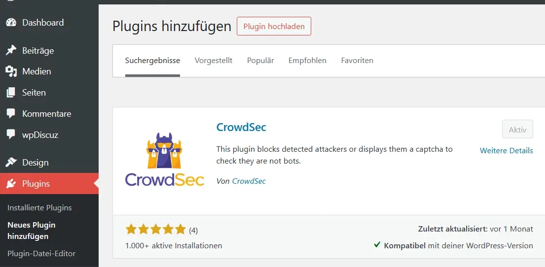 Crowdsec unter KeyHelp nutzen