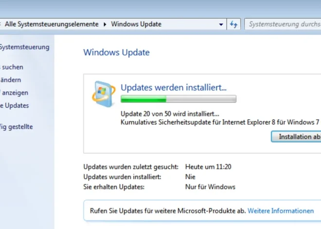 Es werden keine Windows Updates gefunden